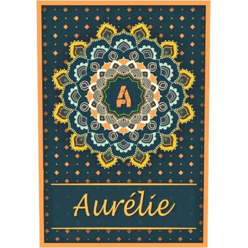 Ivy rF Lia Publishing Aurélie: Carnet de notes A5 | Prénom personnalisé Aurélie | Monogramme A | Cadeau d'anniversaire pour fille, femme, maman, copine, sœur | Mandala | ... Format A5 (14.8 x 21 cm) (French Edition)