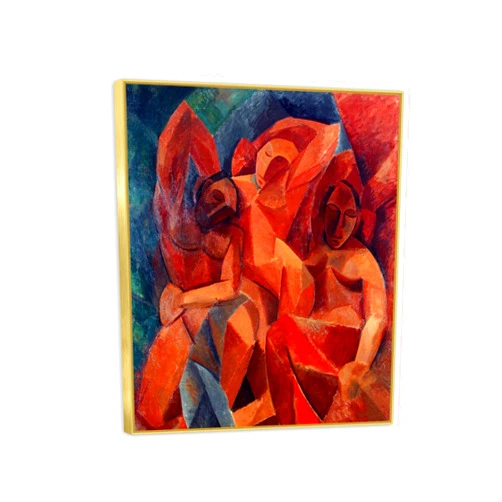 RTYUVIZ Gold Frame. Pablo Picasso Wall Art. Pablo Picasso Reproductions of Famous Abstract Painting. Canvas Pictures For Living Room Decor（Three Women） 30x35cm(11.8x13.7in) goldframe