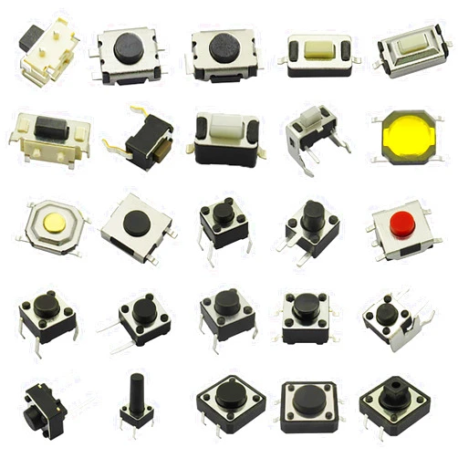 DaFuRui 250pcs 25 Values Tactile Push Button Switch SMD Micro Momentary Tact Switch Assortment Kit