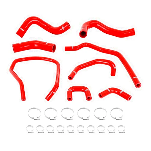 Mishimoto MMHOSE-TTN-04RD Silicone Radiator & Heater Hose Kit, Compatible With Nissan Titan 5.6L 2004-2014, Red