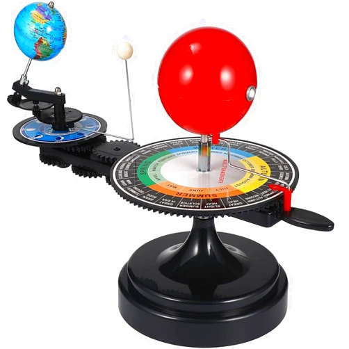 HAOXIN English Solar System Sun Earth Moon Orbital Model, Educational Planetarium Project Kit for Science Astronomy Teaching, Earth Moon Sun Rotation Model for Kids