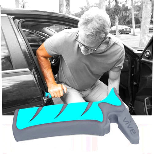 Vive Car Handle Assist for Elderly - Scratch Proof Latch - Auto Grab Bar Cane Support Aid - Standing Mobility Safety Tip to Help Get Out - Portable Assistive Device for Seniors, Handicapped