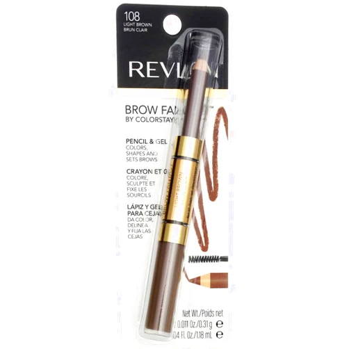 Revlon Brow Fantasy Pencil & Gel, Light Brown [108], 0.04 oz