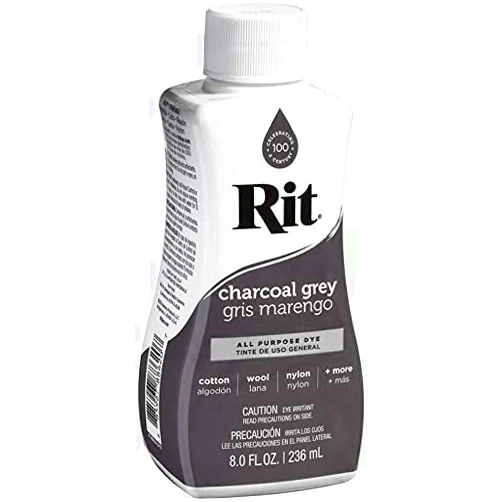 Rit All-Purpose Liquid Dye, Charcoal Grey 1-Pack