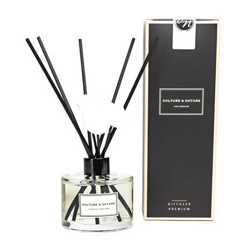 CULTURE & NATURE Reed Diffuser Set 6.7oz (200ml) French Perfume Scented Diffuser with Sticks Home Fragrance Reed Diffuser for Bathroom Shelf Decor