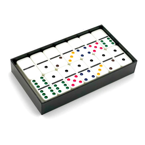 CHH 2322 Double 6 Jumbo Dominoes with Color Dot, 8.25-inch Length