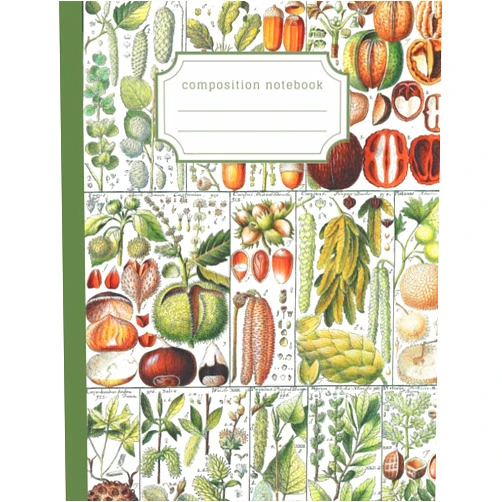 The Irregular Biologist,The Stationery Scientist Vintage Botanical Nuts and Seeds Composition Notebook: Ideal stationery gift for nature lovers, foragers, students and biologists