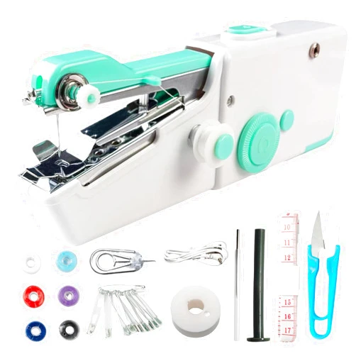 Ghiguo Handheld Sewing Machine for Beginners, Mini Portable Electric Handheld Sewing Machine for Adult, Easy to Use and Fast stitch Suitable for Clothes,Fabrics, Cutains,DIY Home Travel