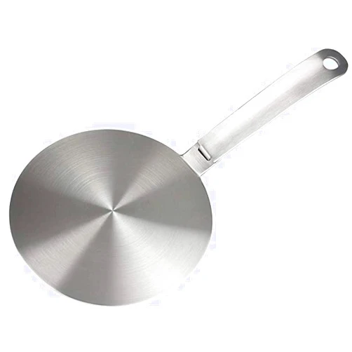 CozyKit Heat Diffuser Stainless Steel Induction Adapter Plate Removable Handle Coffee Milk Cookware Induction Hob Heat Cooking Diffuser for Electric Stove 5.5inch