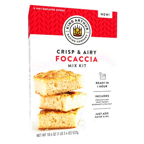 King Arthur Baking Company Crisp & Airy Focaccia Mix Kit 18.4 oz., Baking Mix - Ready in 1 hour