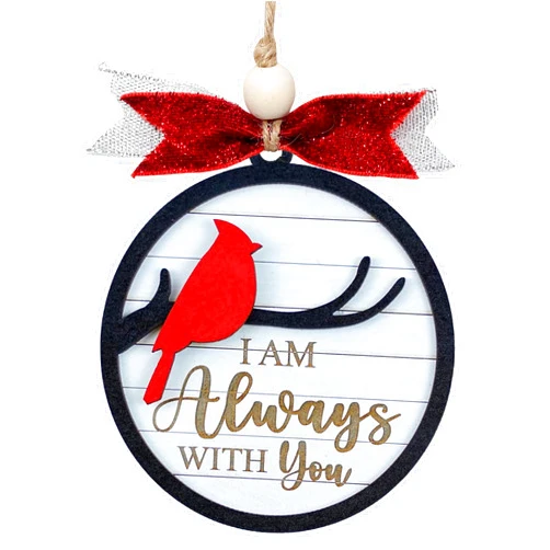 HONOCOOLS I Am Always with You Ornaments, Memorial Christmas Ornaments, Cardinal Christmas Ornaments, Memorial