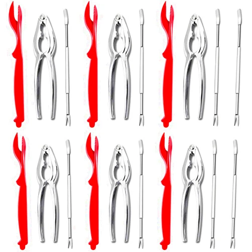 Artcome 20 pcs Seafood Tools Set Including 8 Forks, 6 Crab Crackers and 6 Lobster Shellers Nut Cracker Set