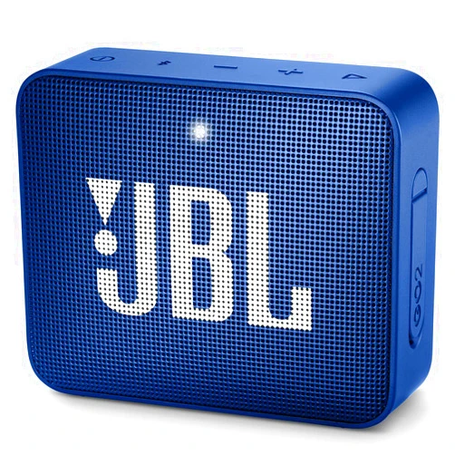 JBL GO2BLU Go 2 Portable Bluetooth Waterproof Speaker (Deep Sea Blue), 4.3 x 4.5 x 1.5