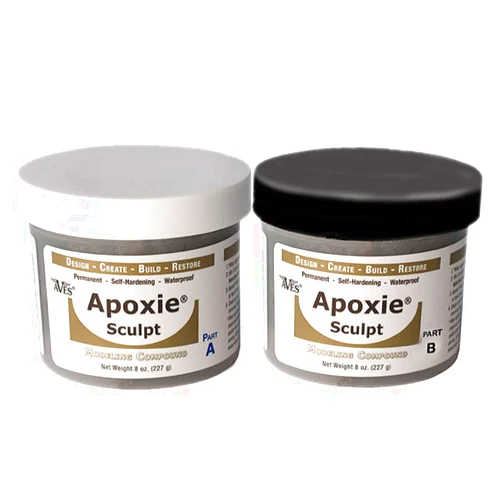 Aves Apoxie Sculpt - 2 Part Modeling Compound (A & B) - 1 Pound, Silver Grey 1 LB Silver Grey