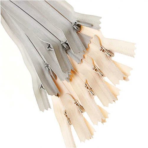 SHUNLI 20 Inch 10PCS Invisible Nylon Coil Zipper,Clothing Zipper,Hidden Zipper DIY Sewing Tools for Tailor Sewing Crafts(5 pcs Grey and 5 pcs Beige 50cm) SHUNLI
