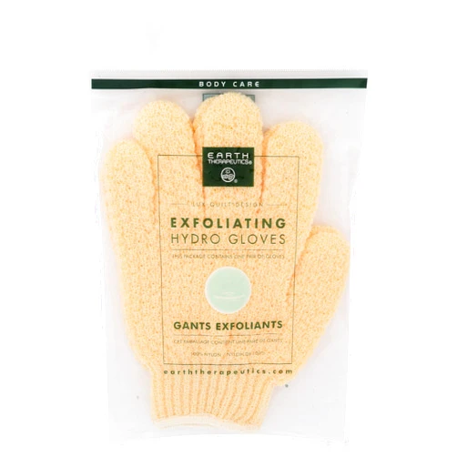 Earth Therapeutics Hydro Exfoliating Gloves, Natural, 1 pair