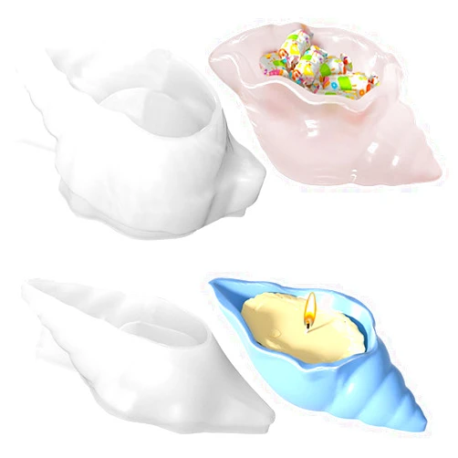 AddLotLot 2 PCS Silicone Conch Shaped Tray Mold Wave Shell Tray Silicone Mold Sea Snail Epoxy Resin Casting Mold for Making Jewelry Tray Dishes Storage Home Decor soap Dish Mold soap Dish molds