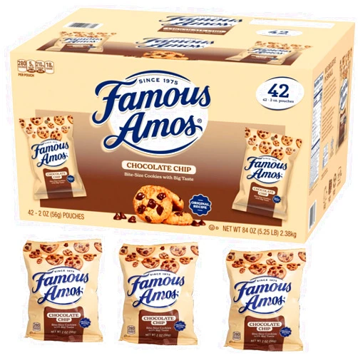 Generic Famous-Amos Chocolate Chip Cookies, 2 oz., 42 pk.