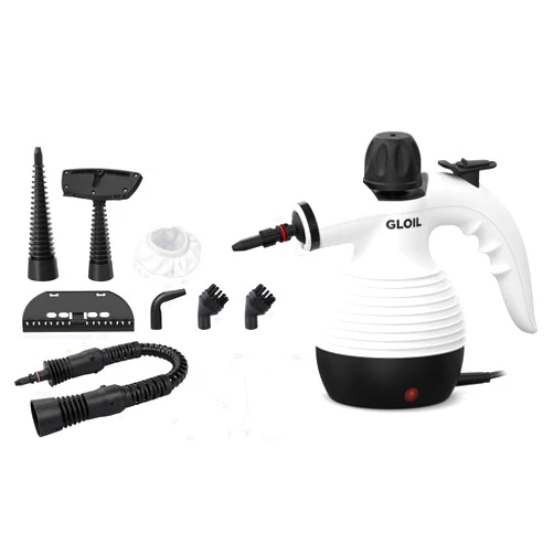 GLOIL Handheld Steam Cleaner, Steamer for Cleaning, Multipurpose Portable Steam Cleaners for Home Use with Safety Lock and 10 Accessory Kit to Remove Grime, Grease, and More, Save Time and Effort