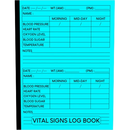 By Aimane Belhouir (Author) Vital Signs Log Book: Health Monitoring Journal and Medical Records Notebook for Temperature Oxygen Level Heart Rate Blood Sugar, Pressure & Weight