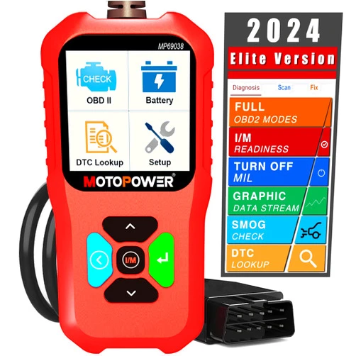 MOTOPOWER MP69038 Car OBD2 Scanner Code Reader Engine Fault Code Reader Scanner CAN Diagnostic Scan Tool - Elite Edition