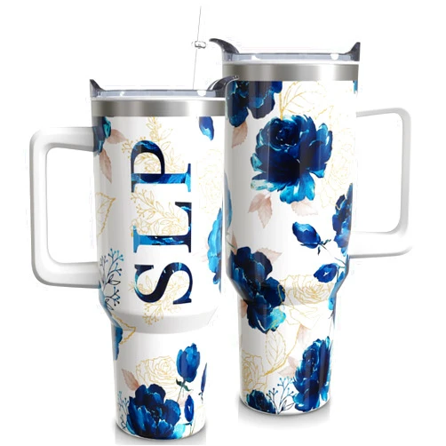 Qoepfnsh Speech Therapy 30 oz Tumbler with Handle SLP 30 oz Travel Coffee Mug Cups Speech Language Pathology Tumblers with Lid and Straw Stainless Steel Insulated Speech Pathologist Therapist Gifts for Women