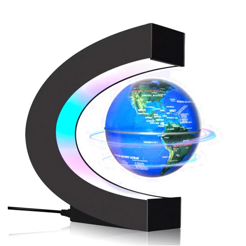 Poojaed Magnetic Levitating Floating Globe with LED Lights, Cool Tech Gadgets Gifts World Globe Lamp for Men Father Teenage Boys Girls, Birthday Gifts Office Home Desk Decor Display