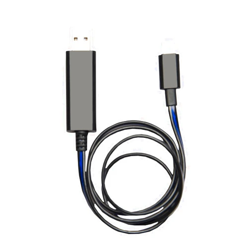 Joltz Power Banks LCB5P Pulsating Light USB Charge and Sync Cable for iPhone 5, iPad, iPod touch - Black Cable Purple Light