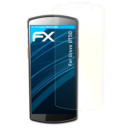 AtFoliX Screen Protection Film compatible with Urovo DT50 Screen Protector, ultra-clear FX Protective Film (2X)