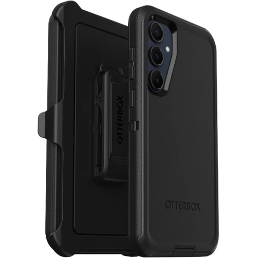 OtterBox Defender Case for Samsung Galaxy A55 5G, Shockproof, Drop Proof, Ultra-Rugged, Protective Case, 5X Tested to Military Standard, Black - Non-Retail Packaging