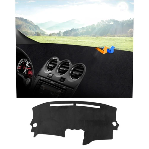 Autorder Dashboard Cover Mat Fit for 2007-2012 Nissan Altima Accessories Dash Cover Flannel Dash Mat Sunshade Glare UV Rays Protector