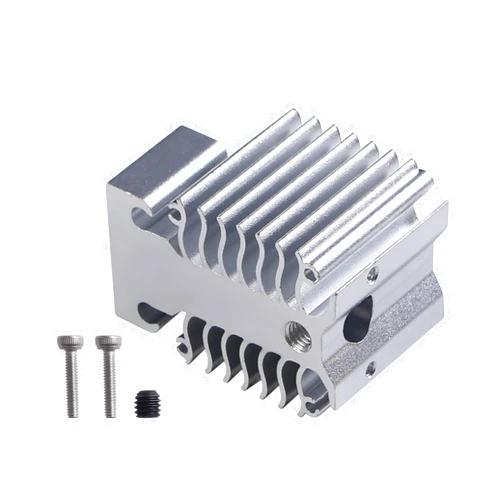 FYSETC Ender-3 V3 SE 3D Printer Parts - Hotend Heat Sink Block Replacement: 1PC Silver Metal Heatsink Radiator for Ender 3 V3 KE Original Print Head Extruder Hot End Throat Tube Cooling Accessories