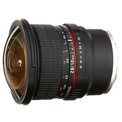 Samyang 12mm F2.8 Ultra Wide Fisheye Lens for Sony E Mount Interchangeable Lens Cameras (NEX) - Full Frame Compatible