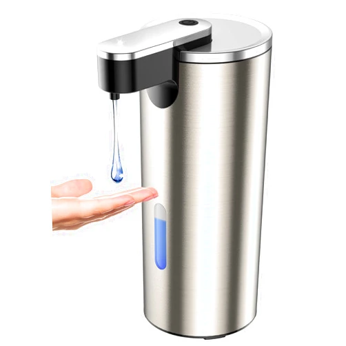 LITTAR Automatic Soap Dispenser Touchless Stainless Steel, 3 Level Adjustable Volume Control LITTAR Motion Sensor Soap Dispenser, Waterproof Automatic Dish Hand Soap Dispenser for Kitchen Sink Bathroom