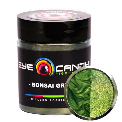Eye Candy Premium Mica Powder Pigment “Bonsai Green” (25g) Multipurpose DIY Arts and Crafts Additive | Woodworking, Natural Bath Bombs, Resin, Paint, Epoxy, Soap, Nail Polish (Bonsai Green, 25G)