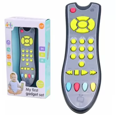 lelukee Music Toy Remote Control for Baby with Light and Sound,for 6 Months+ Toddlers Preschool Education,with 3 Languages(English, French and Spanish),Toddlers Can Learn Numbers