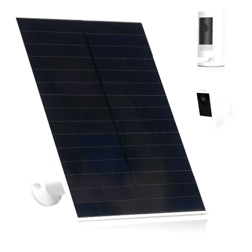 GENDOING Solar Panel Charger for Ring Camera, Power for Ring Stick Up Camera, Ring Spotlight Camera Battery (Not for Spotlight Plus/Pro), 10ft Charger Cable, 6W 5V Weatherproof Outdoor Solar Panel