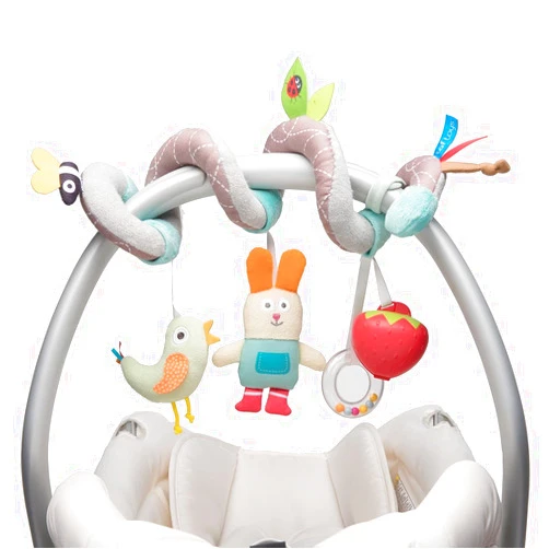 Taf Toys Garden Spiral | Baby’s Fun Accessory for Car Seat & Pram Etc, Hanging Rattling Toys, Easier Parenting, Keeps Your Baby Happy, Ideal Gift, Soother Strawberry Shape Case, for Easier Outdoors