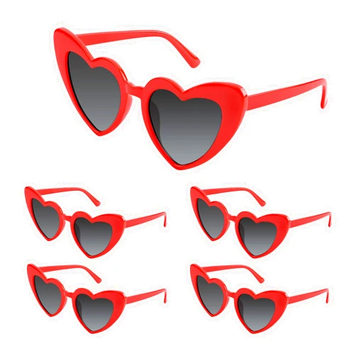 Bouiexye Heart Sunglasses Bachelorette Vintage Heart Shaped Glasses for Wedding Bridesmaid Party Favor Accessories
