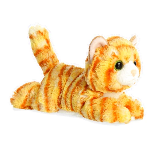 Aurora® Adorable Mini Flopsie™ Ginger Cat™ Stuffed Animal - Playful Ease - Timeless Companions - Orange 8 Inches