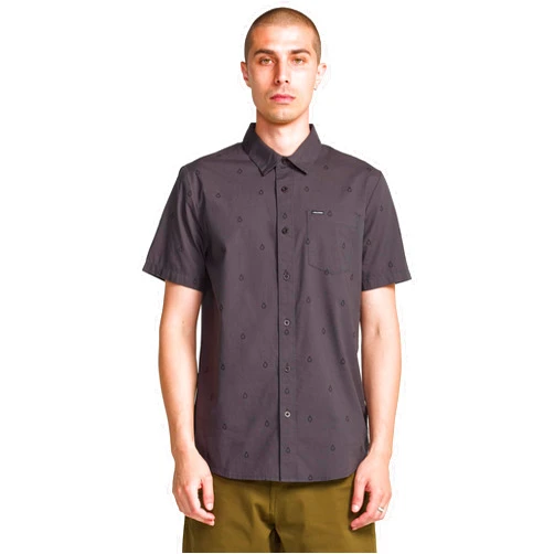 Volcom Mens Patterson Short Sleeve Button Down Woven Shirt