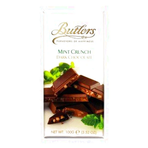 Butlers - Chocolate Bars - Mint Crunch - 100g (Case of 18)