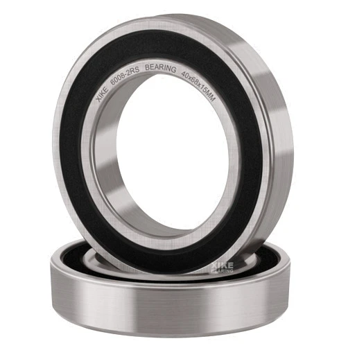 XiKe 2 Pcs 6008-2RS Double Rubber Seal Bearings 40x68x15mm, Pre-Lubricated and Stable Performance and Cost Effective, Deep Groove Ball Bearings.