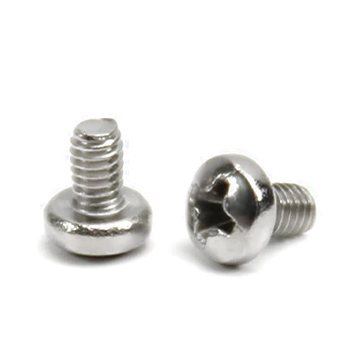 MroMax M2.5 x 4mm Machine Screws Pan Phillips Cross Head Screw 304 Stainless Steel Fasteners Bolts Silver Gray 100Pcs