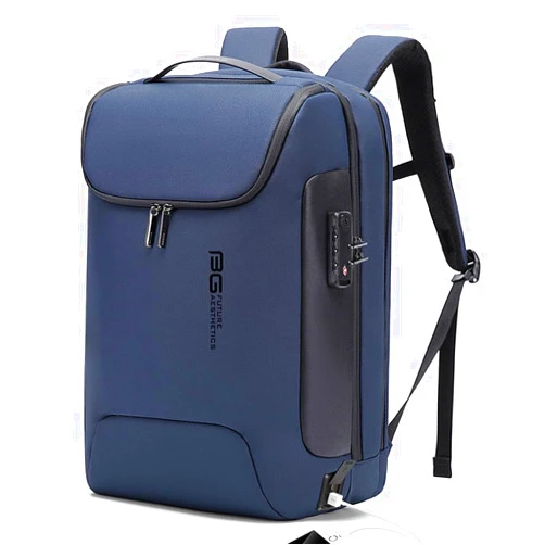 BANGE Mens Business Backpack for Work, Computer Backpacks for Laptops for 17.3 Inch, Men's Backpack with Lock Anti Theft, Backpack for Traveling with USB charging Port