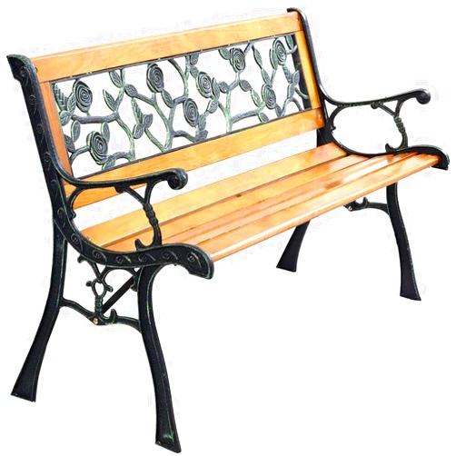 FDW Garden Bench Patio Bench Porch Bnech Chair Deck Hardwood Cast Iron Love Seat
