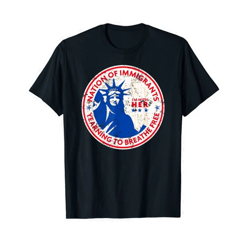 Liberty Tees by Zum2 Statue of Liberty Shirt Patriotic Gift Nation of Immigrants T-Shirt