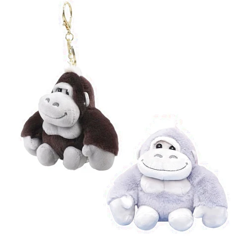 WSDMAVIS 2Pcs Cute Gorilla Plush Keychain Orangutan Pendant Car Gorilla Decor for Purses Backpacks Cartoon Animal Charms