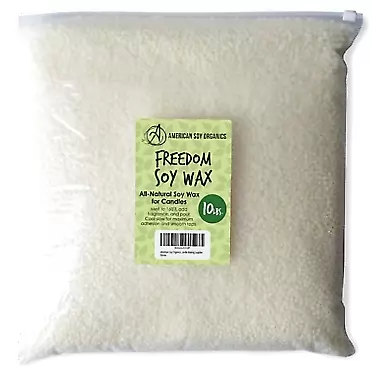 American Soy Organics- 10 lb of Freedom Soy Wax Beads for Candle Making – Microwavable Soy Wax Beads – Premium Soy Candle Making Supplies 10lb