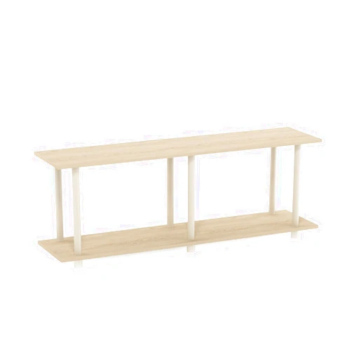Furinno Turn-N-Tube No Tools Modern Rectangle Side Table, Bauhaus Oak/Beige